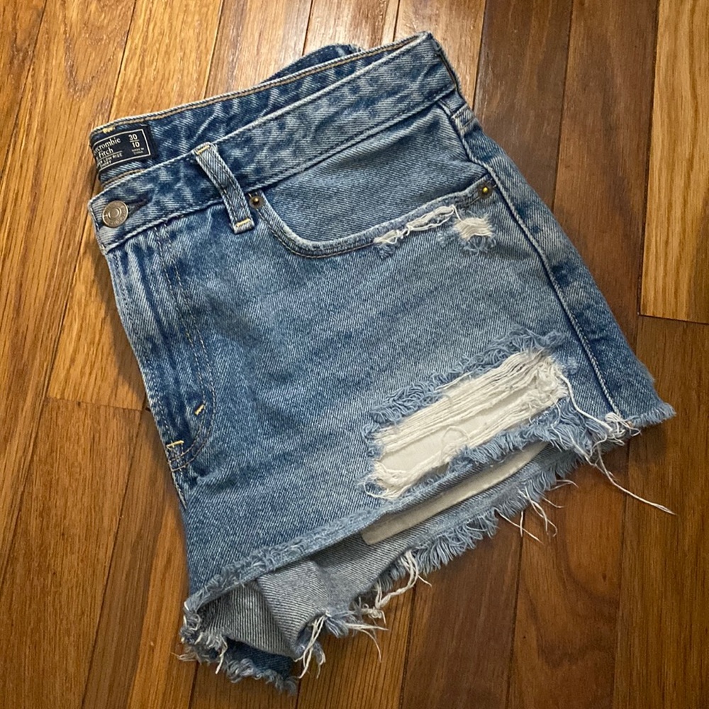 Abercrombie & Fitch Jean Cutoff Shorts - Harper Low Rise Short